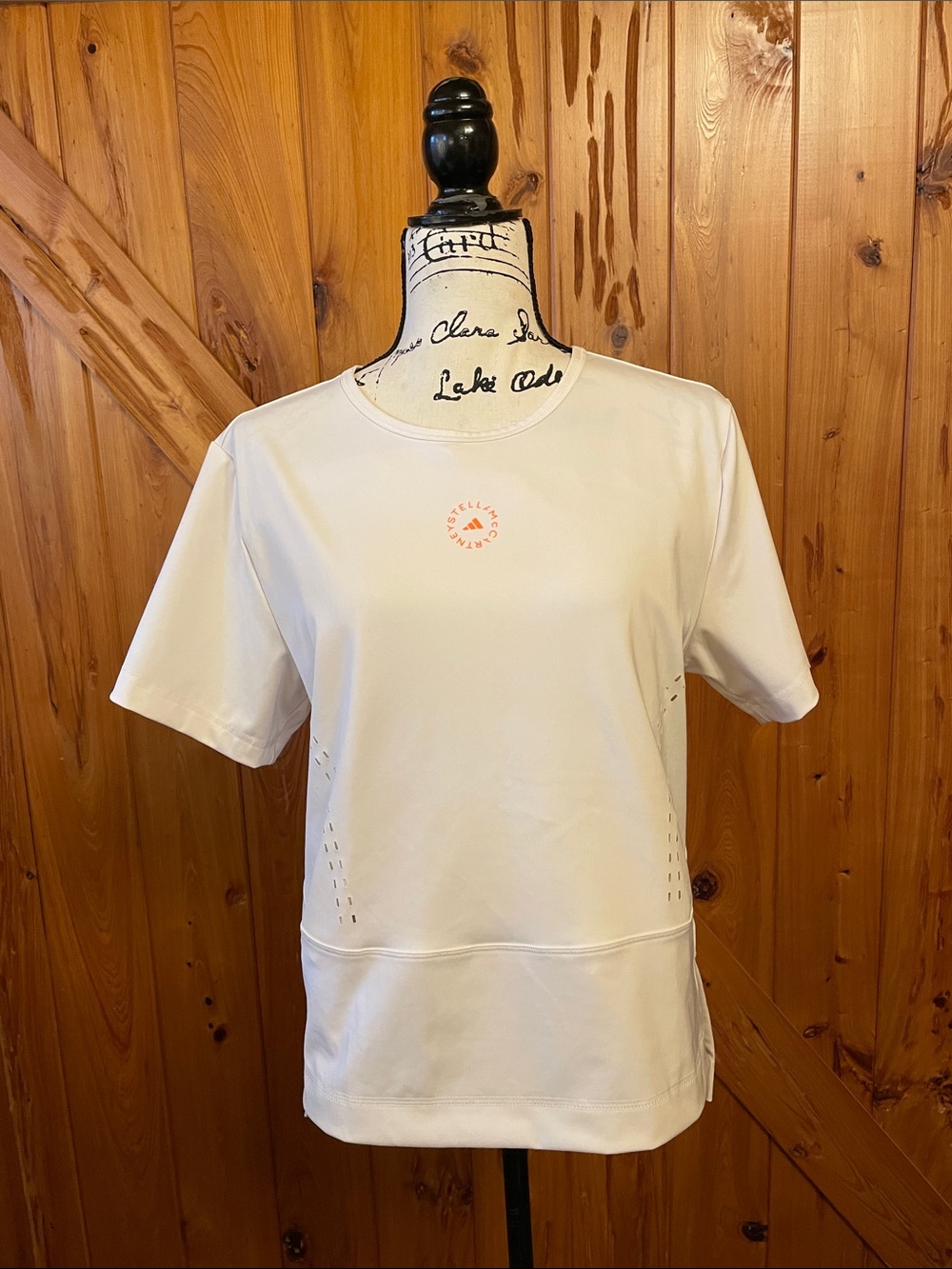 Stella McCartney Cream-White Short Sleeve Performance Tee